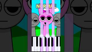 Pinki Theme Incredibox Sprunki  Normal Vs Horror on piano [upl. by Nauqel]