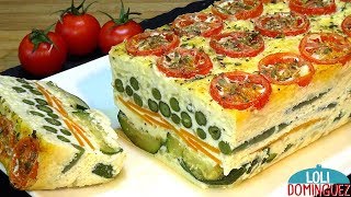 Receta de Pastel de verduras al horno riquísimo y nutritivo  Recetas paso a paso  Loli Domínguez [upl. by Kissee852]