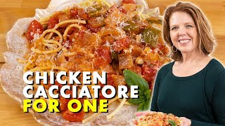 Easy Chicken Cacciatore For One  Italian Comfort Food [upl. by Llennol]