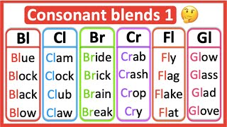 Consonant blends 1 🤔  Phonics lesson  Learn with examples [upl. by Meingolda768]