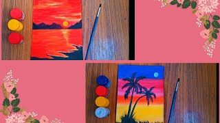 2 Acrylic Colour Beautiful Scenery painting  Beautiful Scenery painting  Easy painting [upl. by Atiran434]