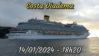 Costa Diadema saindo de Santos 14012024 [upl. by Riella]