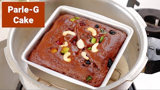 पार्ले जी बिस्कुट से कुकर में केक बनाये  Biscuit Cake in Pressure Cooker  Eggless Cake Easy Kabita [upl. by Aihsrop]