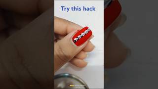 Naildesign by safety pin 💅🧷💅simple love shortvideo nailart ytshorts [upl. by Yoong491]