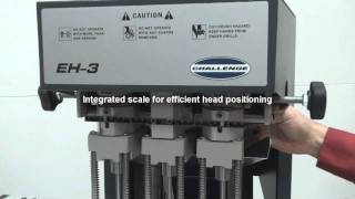 Challenge EH3 Hydraulic Three Spindle Paper Drill Video Demo [upl. by Brest116]