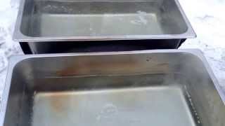 Barrel evaporator in action Double steam pan on 55 gallon drum [upl. by Ramoj3]