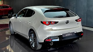 2024 Mazda 3 Luxury Hatchback  Platinum Quartz color  InDepth Walkaround [upl. by Adliwa]