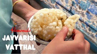 Javvarisi Vatthal  Homemade  Delicious Crispy Snacks Recipe [upl. by Enylcaj70]