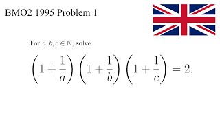 Symmetric Diophantine Equation  British Mathematical Olympiad 1995 Problem 1 [upl. by Mitman]