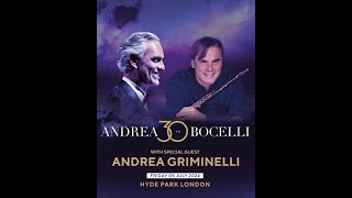 Andrea 30th Bocelli July 5 2024 Hyde Park London spot [upl. by Yretsym]