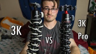 Joby GorillaPod 3k vs 3k Pro  A Comparison Tech Review [upl. by Nolrev]