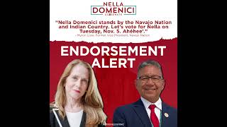 Former Navajo Nation Vice President Myron Lizer Endorses Nella Domenici [upl. by Kasey]