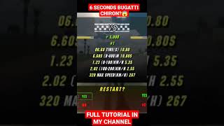 6 seconds gearbox Bugatti Chiron shorts carparkingmultiplayer yourtv gearbox [upl. by Delisle15]