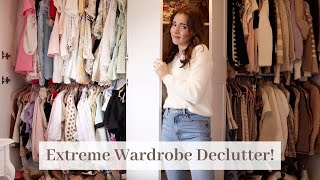 EXTREME Wardrobe Clear Out  Declutter With Me to Move Out  Molly Jo [upl. by Ydoow]