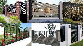 modern metal fence design ideas 2 [upl. by Lurline]