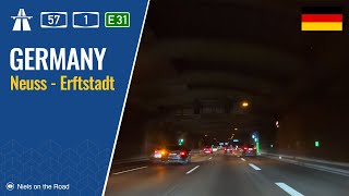 Driving in Germany Autobahn A57 E31 amp A1 from Neuss to Erftstadt [upl. by Aitnom]