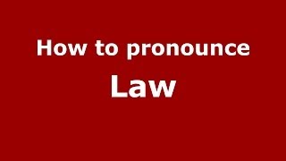 How to pronounce Law French  PronounceNamescom [upl. by Ycnej]