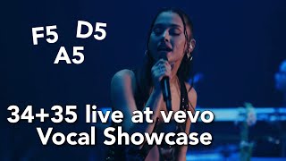 Ariana Grande ‘3435’ live at VEVO  Vocal Showcase G3D5A5 [upl. by Fleeta]