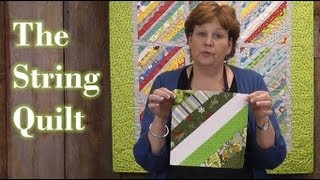 Quilting with scraps  Foundation Piecing to make the String Quilt [upl. by Relyc]