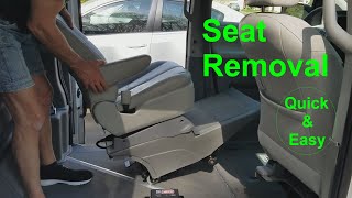 Seat Removal and Install for Wheelchair Van  BraunAbility [upl. by Ylsel52]