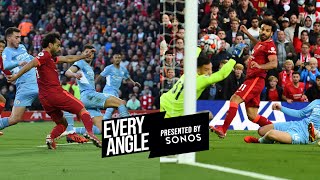 Every angle of Mo Salahs stunning solo goal against Manchester City [upl. by Yrret827]