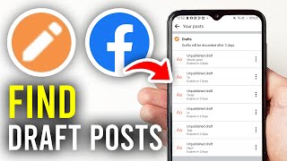 How To Find Draft Posts On Facebook  Full Guide [upl. by Siaht]