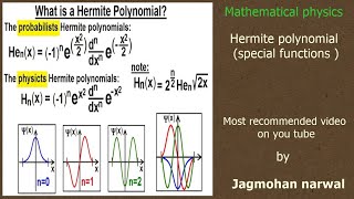 hermite polynomial mathematical physics  PART 1 [upl. by Natanhoj]