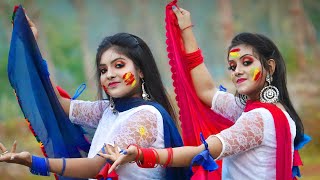 Dhim Tana Cover Dance  Mone Rong Legeche Basanta Eseche Dance Performance  Folk Creation [upl. by Mikaela179]