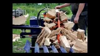 Eastonmade Wood Splitter Splits Big Elm [upl. by Chrissy700]