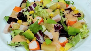 🍍 ENSALADA TROPICAL 🏝 REFRESCANTE Y ECONÓMICA  BEATRIZ COCINA [upl. by Chlori315]