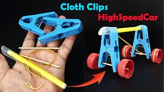 How To Make a Mini Latch Rubber Band Car  DIY TOYS CAR [upl. by Bremer]