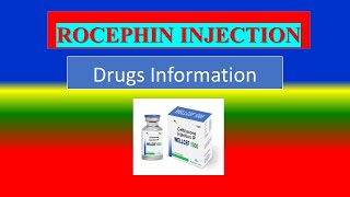 ROCEPHIN INJECTION   Generic Name  Brand Names How to use Precautions Side Effects [upl. by Avah]