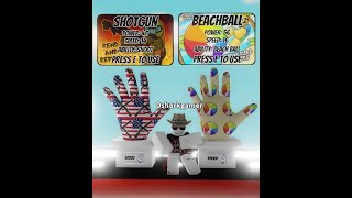 TESTING OUT NEW SLAP BATTLES GLOVES Beach Ball and Shotgun [upl. by Calva69]