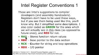 Register Conventions  Architecture 1001 x8664 Assembly [upl. by Crysta723]