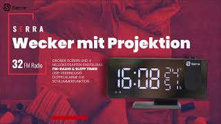 Serra Wecker mit Projektion Digital Radiowecker [upl. by Nester641]