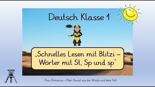 Deutsch Klasse 1 Lesen mit Blitzi  Wörter mit St und Sp sp Leseband Leseförderung [upl. by Caravette827]