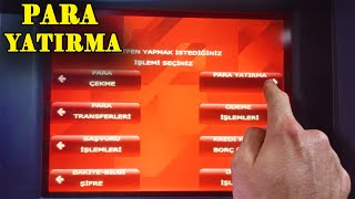 ATMden Hesaba Para Yatırma  ZİRAAT ATM  ATM Para Yatırma [upl. by Raddatz]