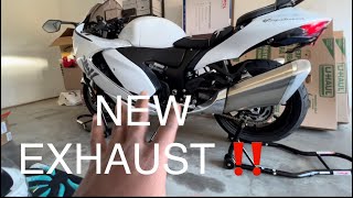 INSTALLING VOODOO EXHAUST ON MY 2022 HAYABUSA [upl. by Tobe]