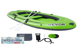 VEVOR Inflatable Boat 5Person Inflatable Fishing Boat Strong PVC Portable Boat Raft Review [upl. by Notgnimer]