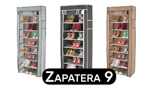 Zapatera 9 Rack para zapatos 27 pares Organizador de calzado [upl. by Enenstein]