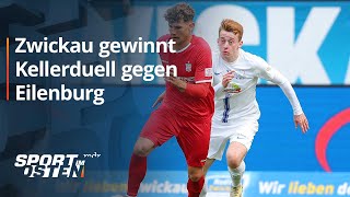 Zwickau gewinnt enges Kellerduell gegen Eilenburg  Sport im Osten [upl. by Edmond]