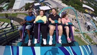 MAKO Hyper Roller Coaster at SeaWorld Orlando MultiCam POV 1080p  Tons of Air Time [upl. by Llorrad206]