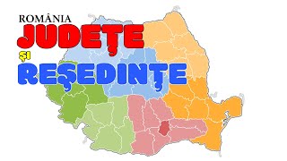 ROMANIA  JUDETE SI RESEDINTE DE JUDET  GEOGRAFIE  SCOALA ONLINE [upl. by Marquis]