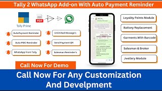 Tally Prime Auto payement Reminder I How to sent Payment reminder from tally I Tally to WhatsApp [upl. by Nevak]