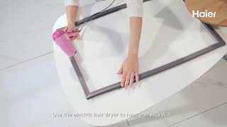 How to change the door gasket for your Haier refrigerator [upl. by Hertha]