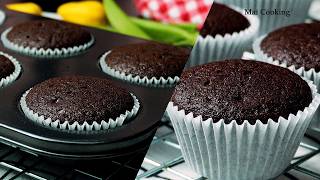 Moist chocolate cupcakes from cocoa powder easy homemade recipe [upl. by Rheba]