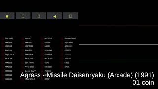 Agress  Missile Daisenryaku Arcade  track 01 coin [upl. by Kora]