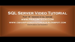 Indexes in sql server Part 35 [upl. by Hairakcaz]