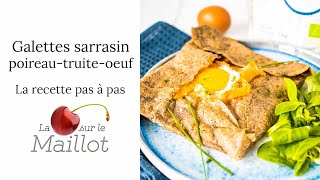 Galette sarrasin truiteoeufpoireau [upl. by Cohl484]