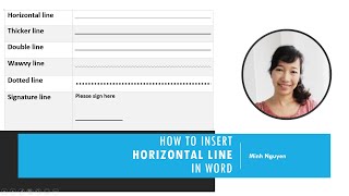 How to insert 6 types of horizontal line in Word [upl. by Seldun]